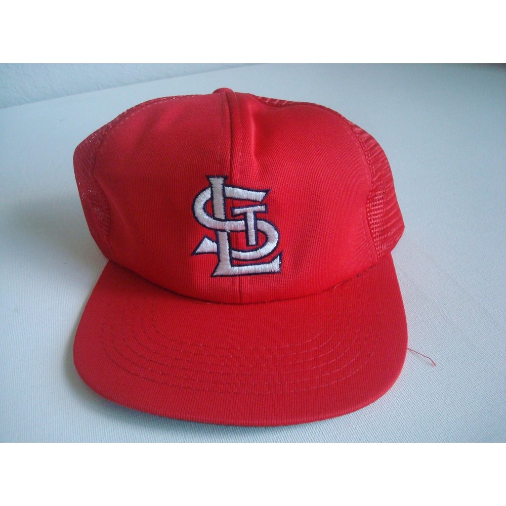 ST‎ LOUIS CARDINALS SNAPBACK UNIVERSAL TRUCKER  HAT CAP VINTAGE 90S B5